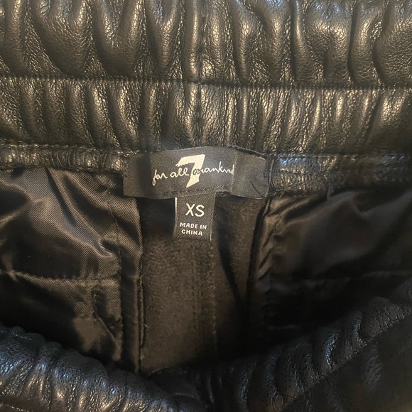 7 for All Mankind Leather Pants - Picture 3 of 3